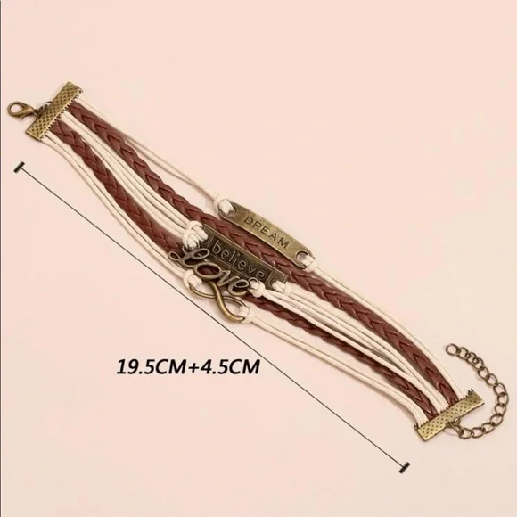 Letter Decor Braided Bracelet - Picture 3 of 3